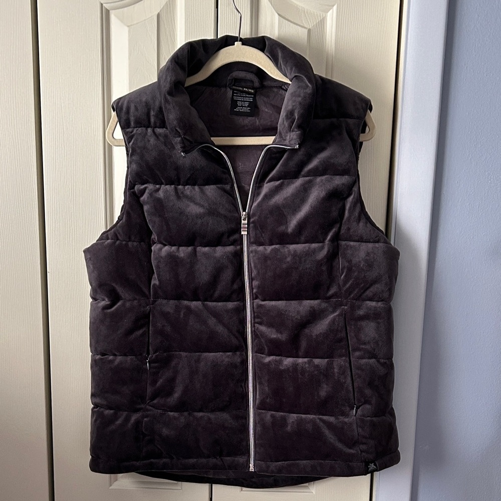 Plush Dark Grey Puffy Vest